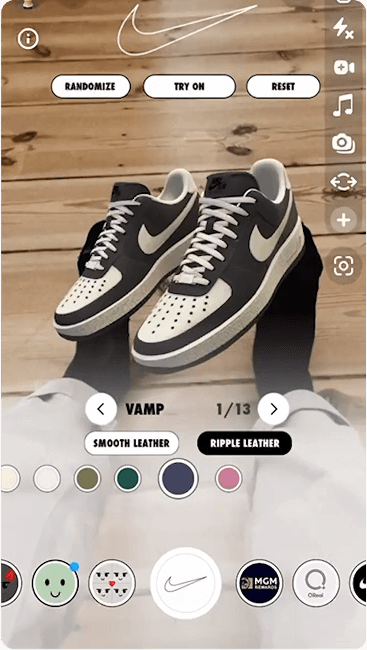 Augmented reality try-on on SnapChat. Image 2