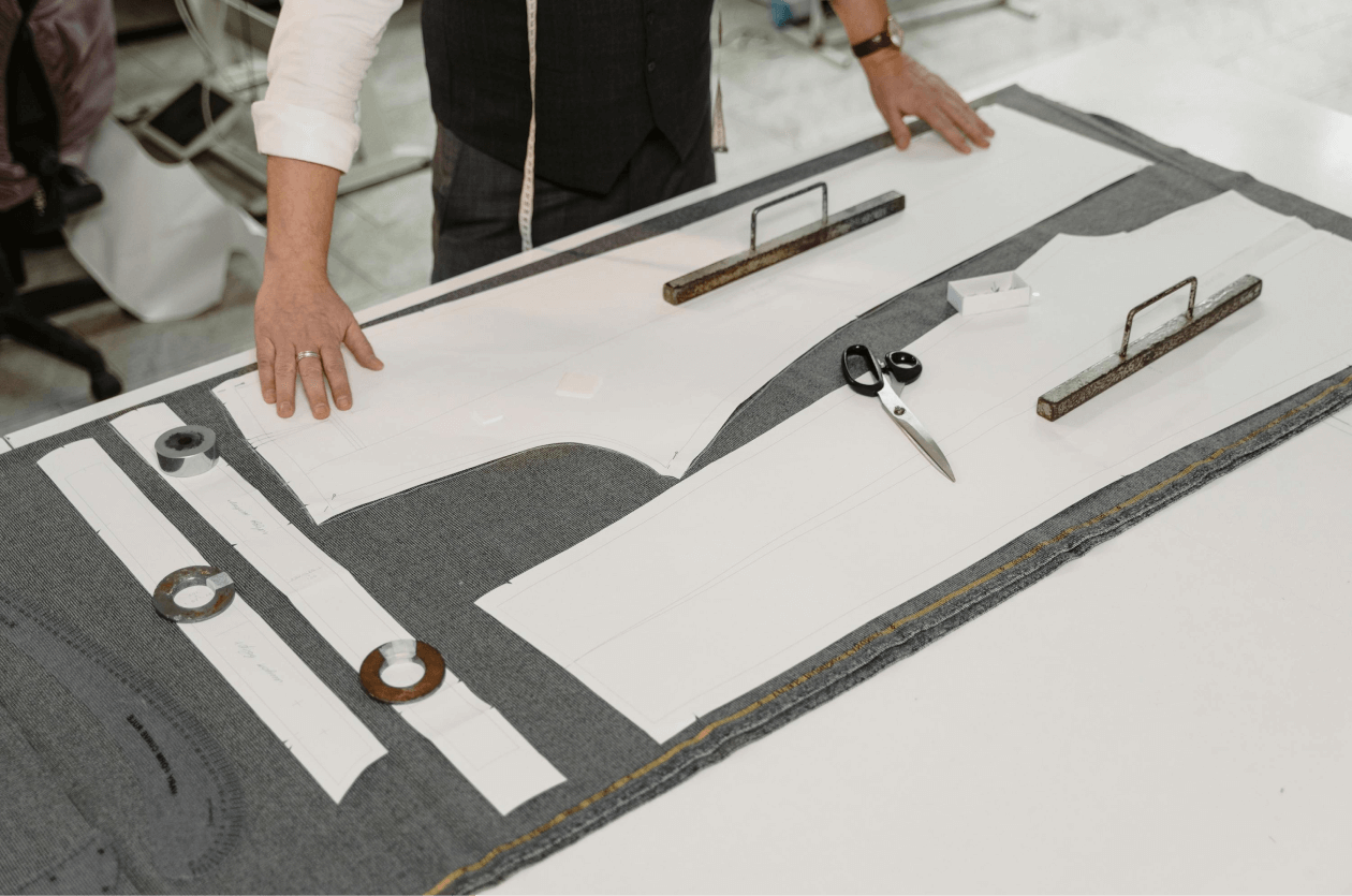 Paper patterns making.